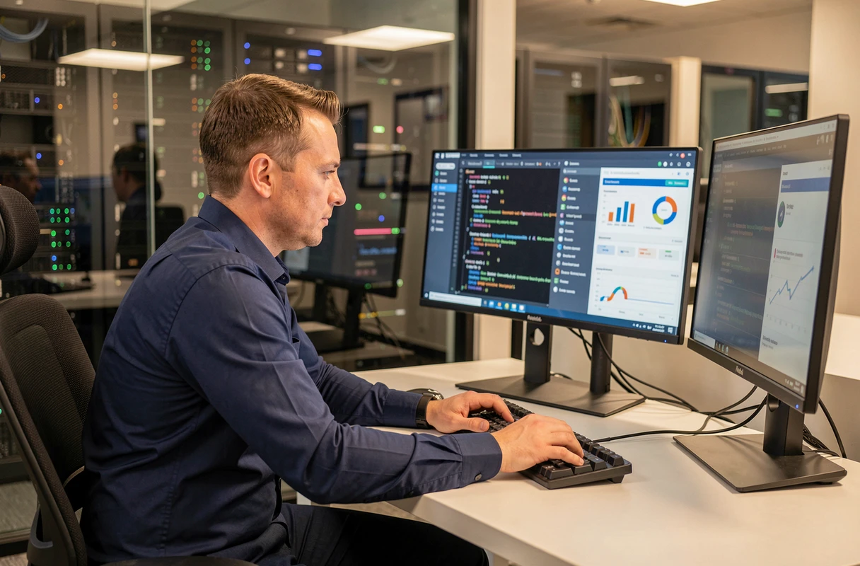 Consultant informatique d'une ESN travaillant sur des outils de gestion de projet et de développement logiciel